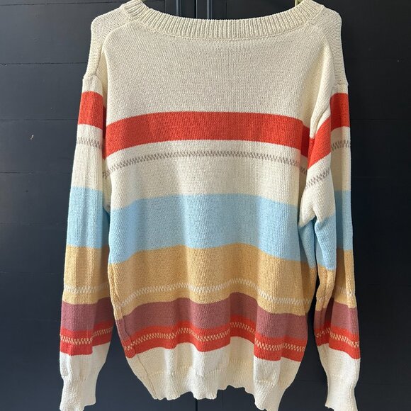 Light weight Fall Woman's Knit stripped sweater Size 2XL - Picture 5 of 5